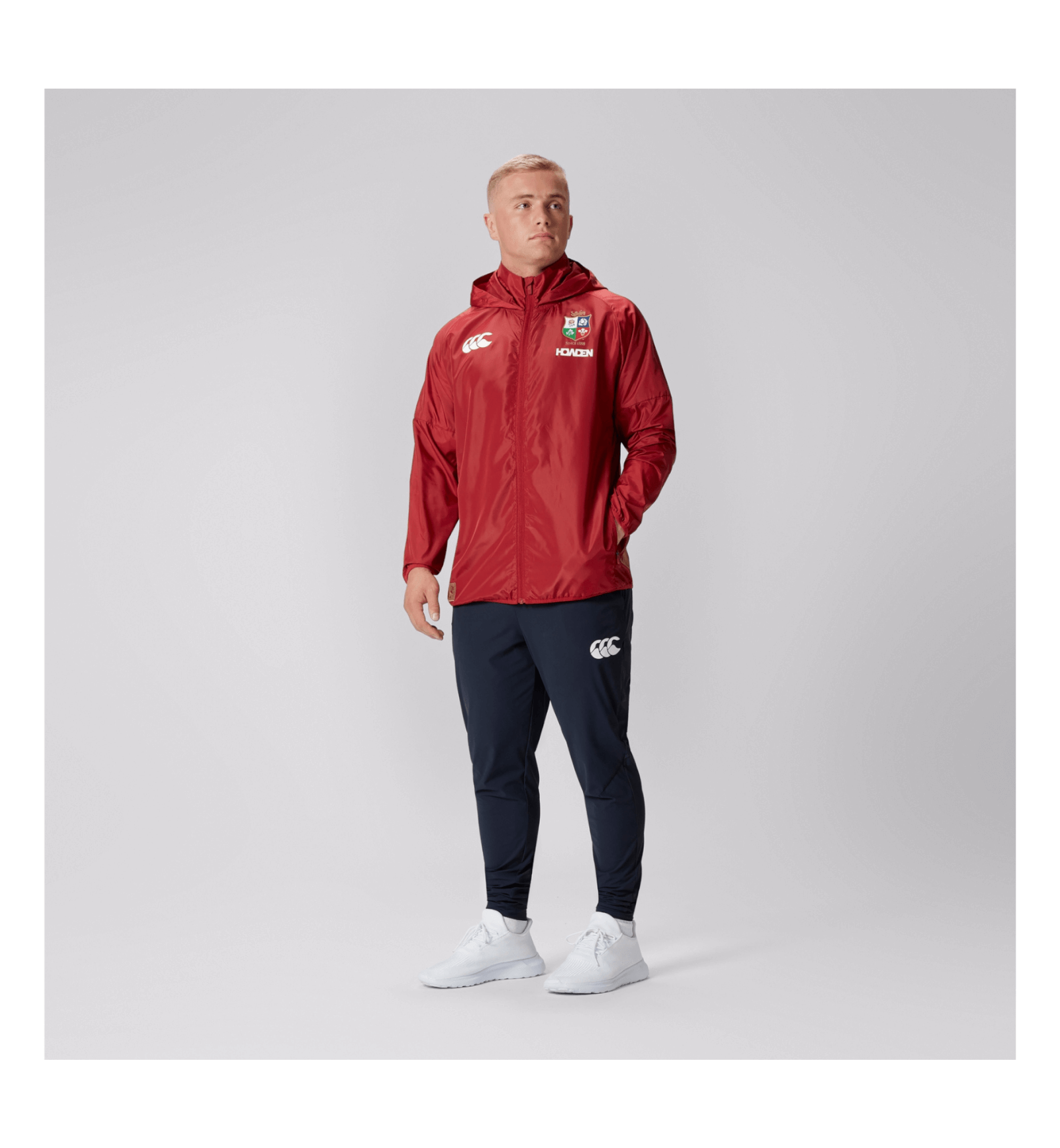 MENS BRITISH & IRISH LIONS LIGHTWEIGHT RAIN JACKET RED