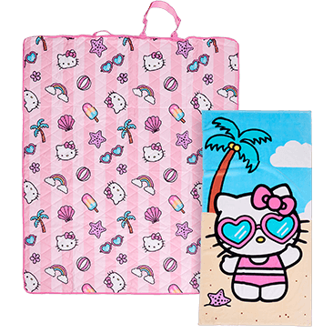 Character Outdoor Picnic Blanket with Beach Towel Set