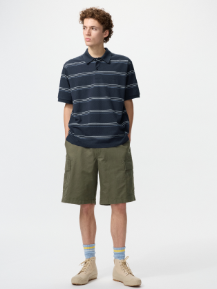 DRY Pique Striped Polo Shirt | Multi