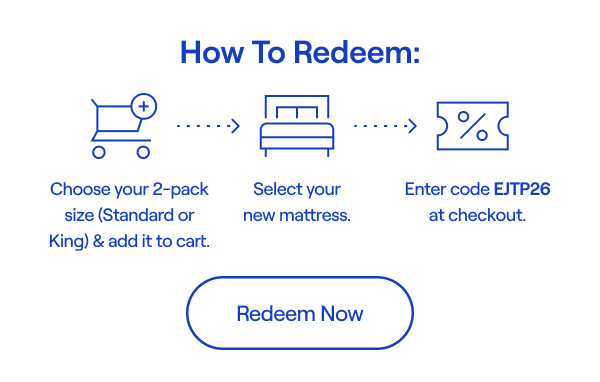 How to Redeem: Free 2-Pack Tri-Comfort Cooling Pillow with mattress order