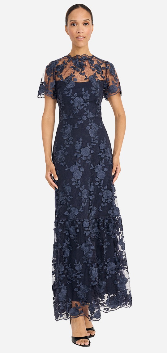 Adelheid Embroidered Lace Gown By Maggy London