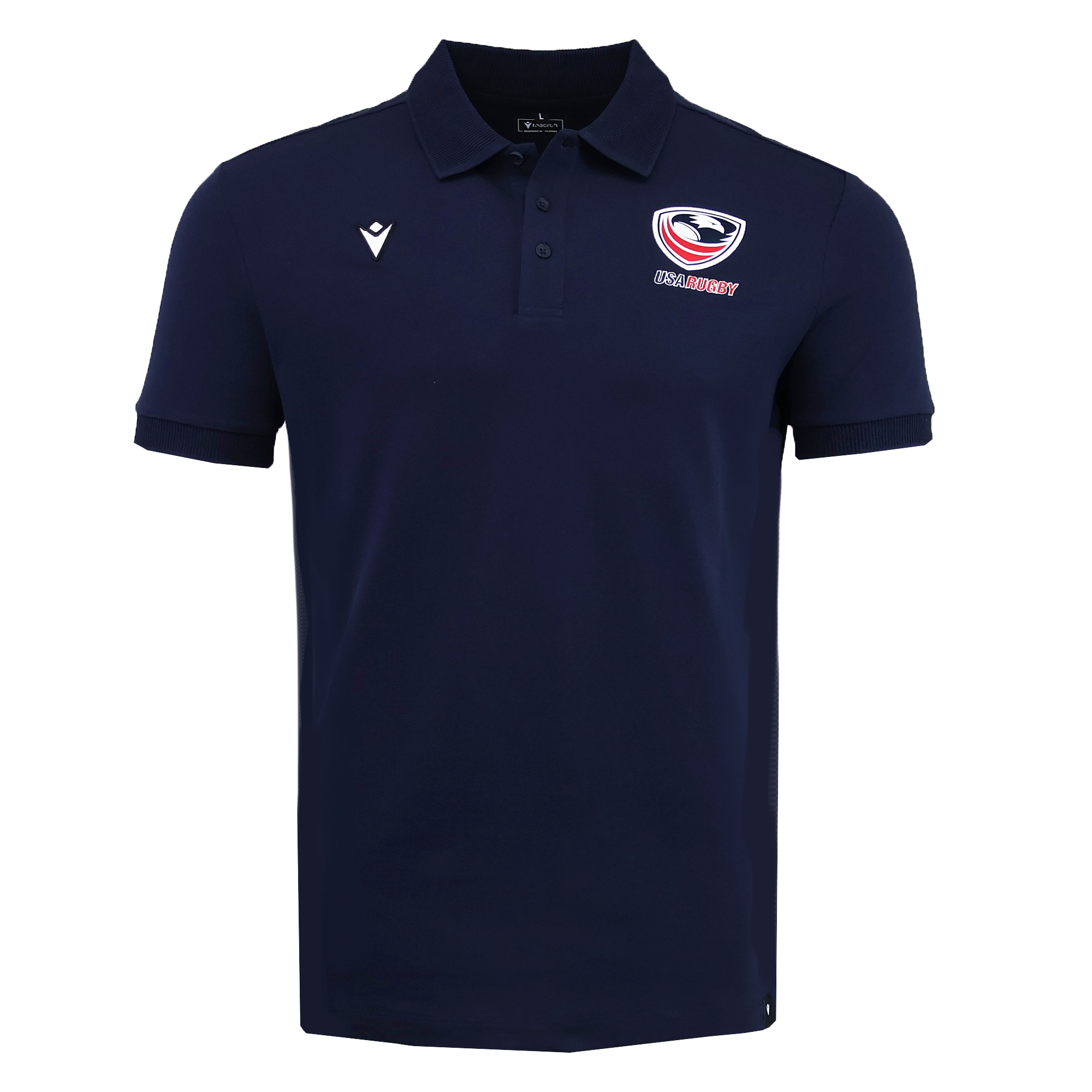 Image of USA Rugby 25/26 Athleisure Cotton Polo by Macron