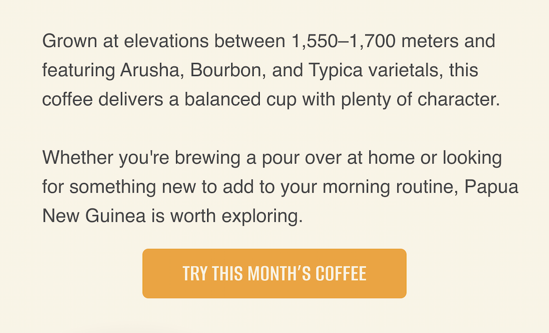 Try this month's coffee