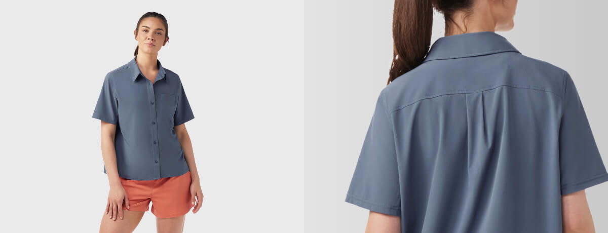 Women’s Everyday Party Short Sleeve Button Down