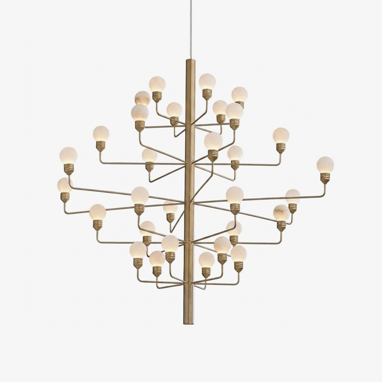 Image of Raggiera Tiered Alabaster Globe Chandelier