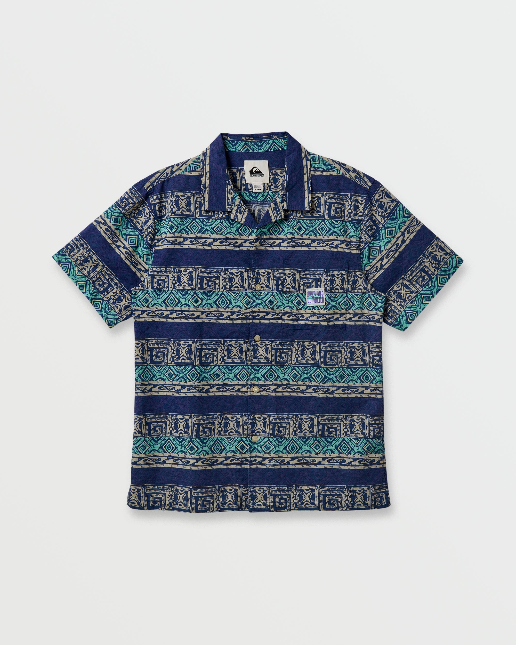 Image of Global Heat Casual Short Sleeve Shirt - Turbo Blue