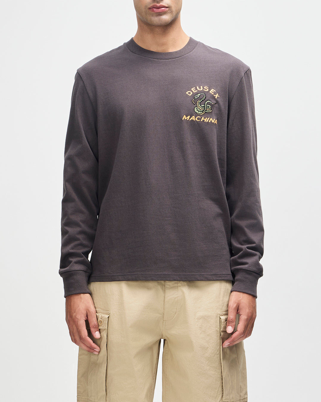 Image of Danger Noodle Ls Tee - Anthracite