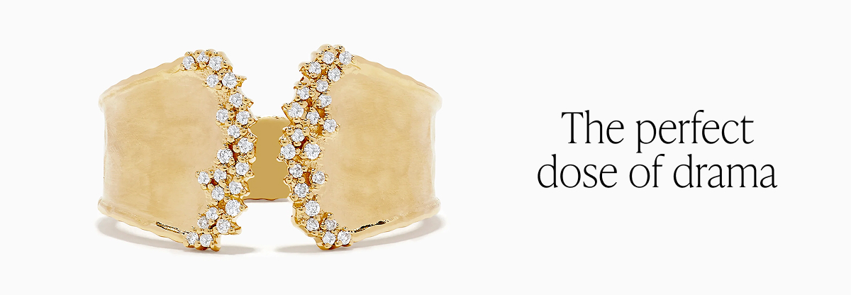 D'oro 14K Yellow Gold Open Shank Diamond Ring 0.17 TCW