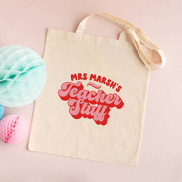 Personalised Teacher Tote Bag