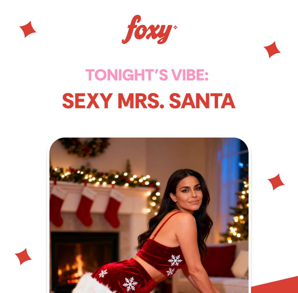 TONIGHT’S VIBE:  SEXY MRS. SANTA