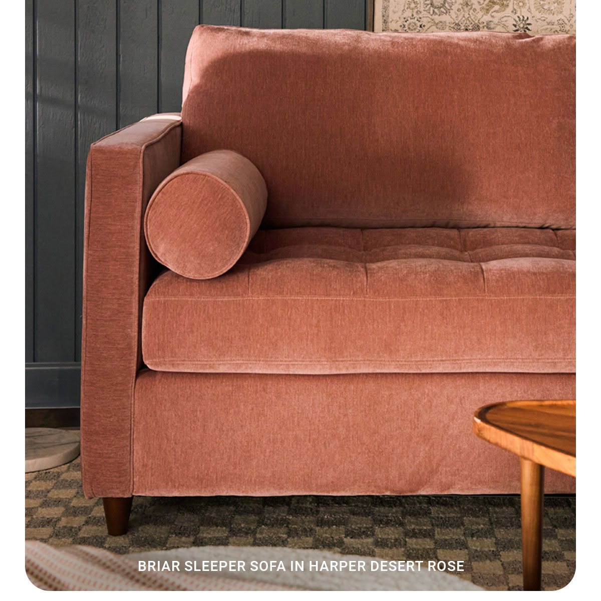 BRIAR SLEEPER SOFA IN HARPER DESERT ROSE