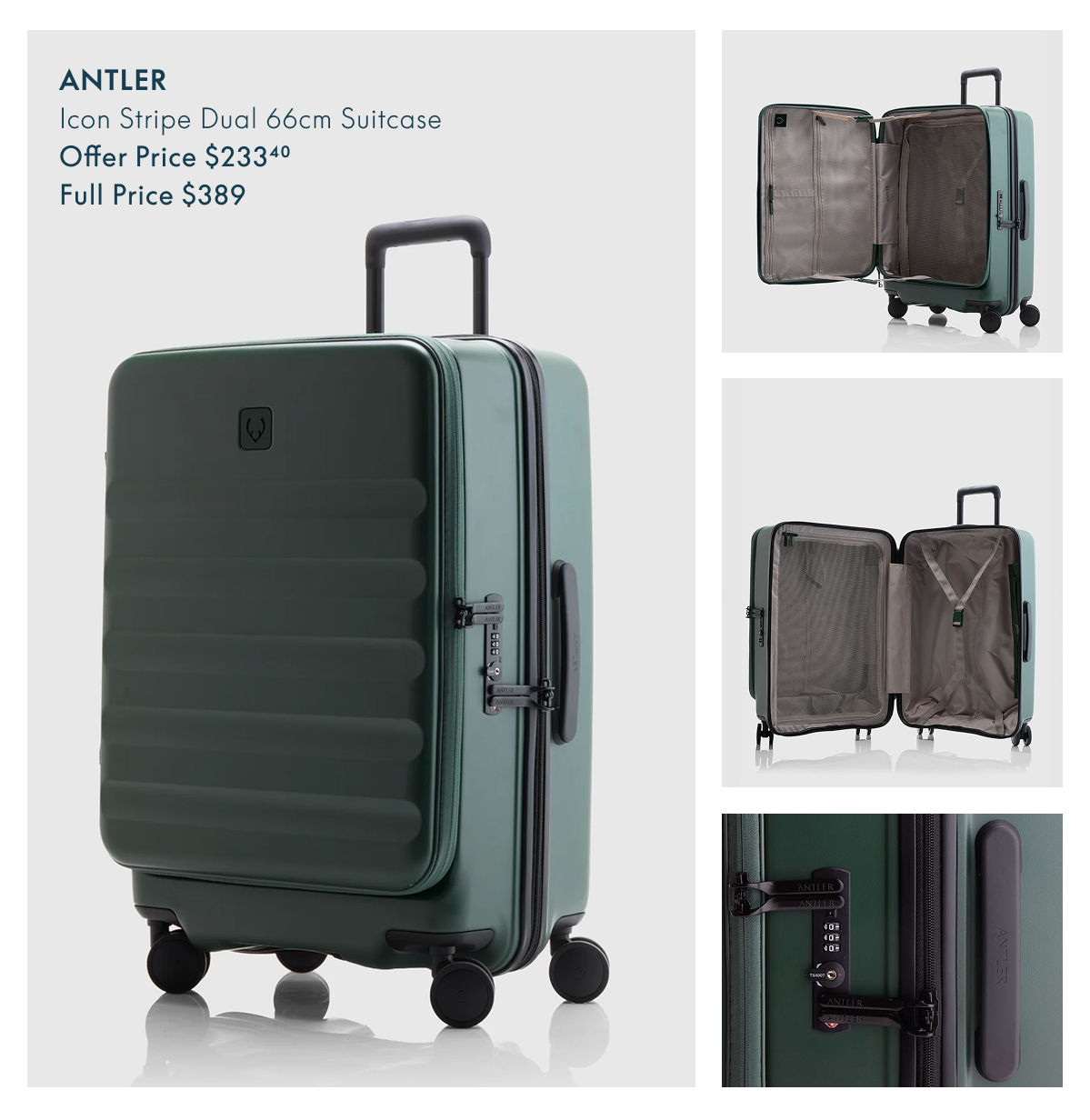 ANTLER Icon Stripe Dual 66cm Suitcase