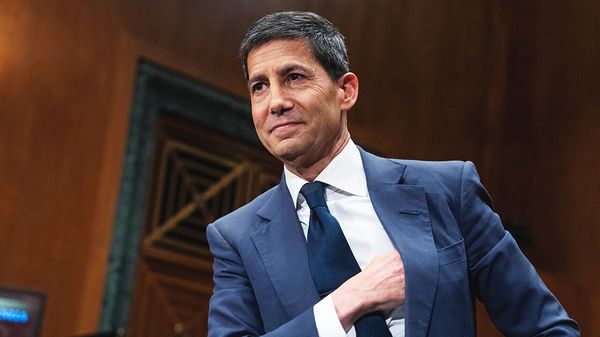 Kevin Warsh arrives for his Senate Banking, Housing and Urban Affairs Committee confirmation hearing on April 21st 2026