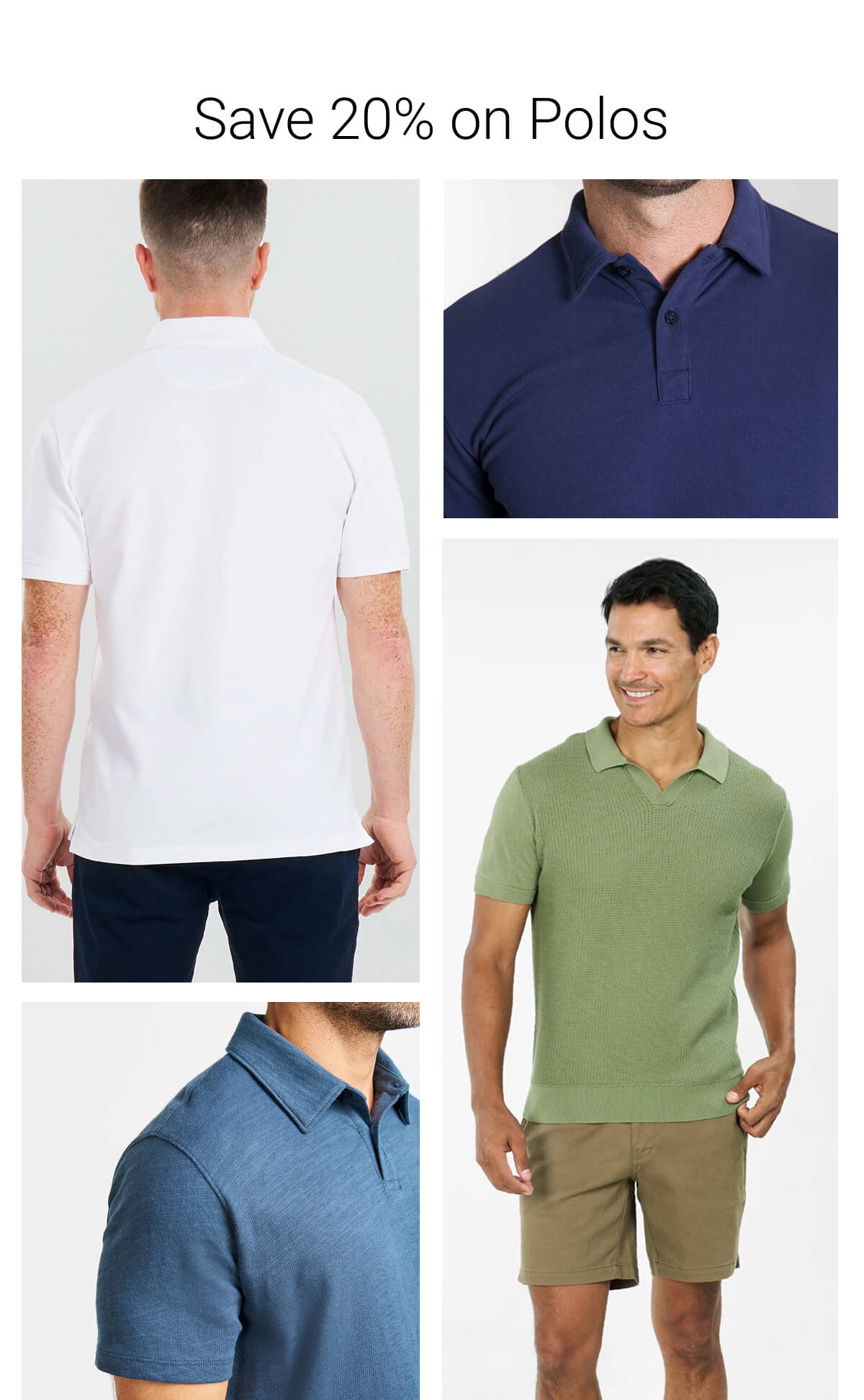 Save 20% on Polos