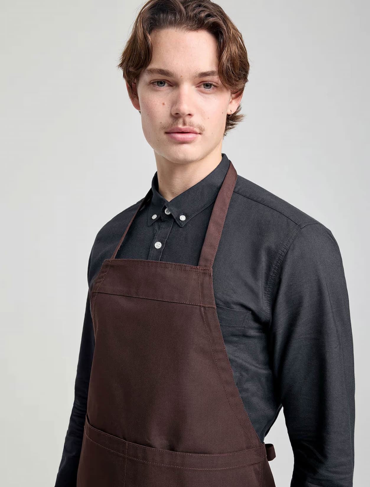 Deli Short Cut Apron - Chocolate