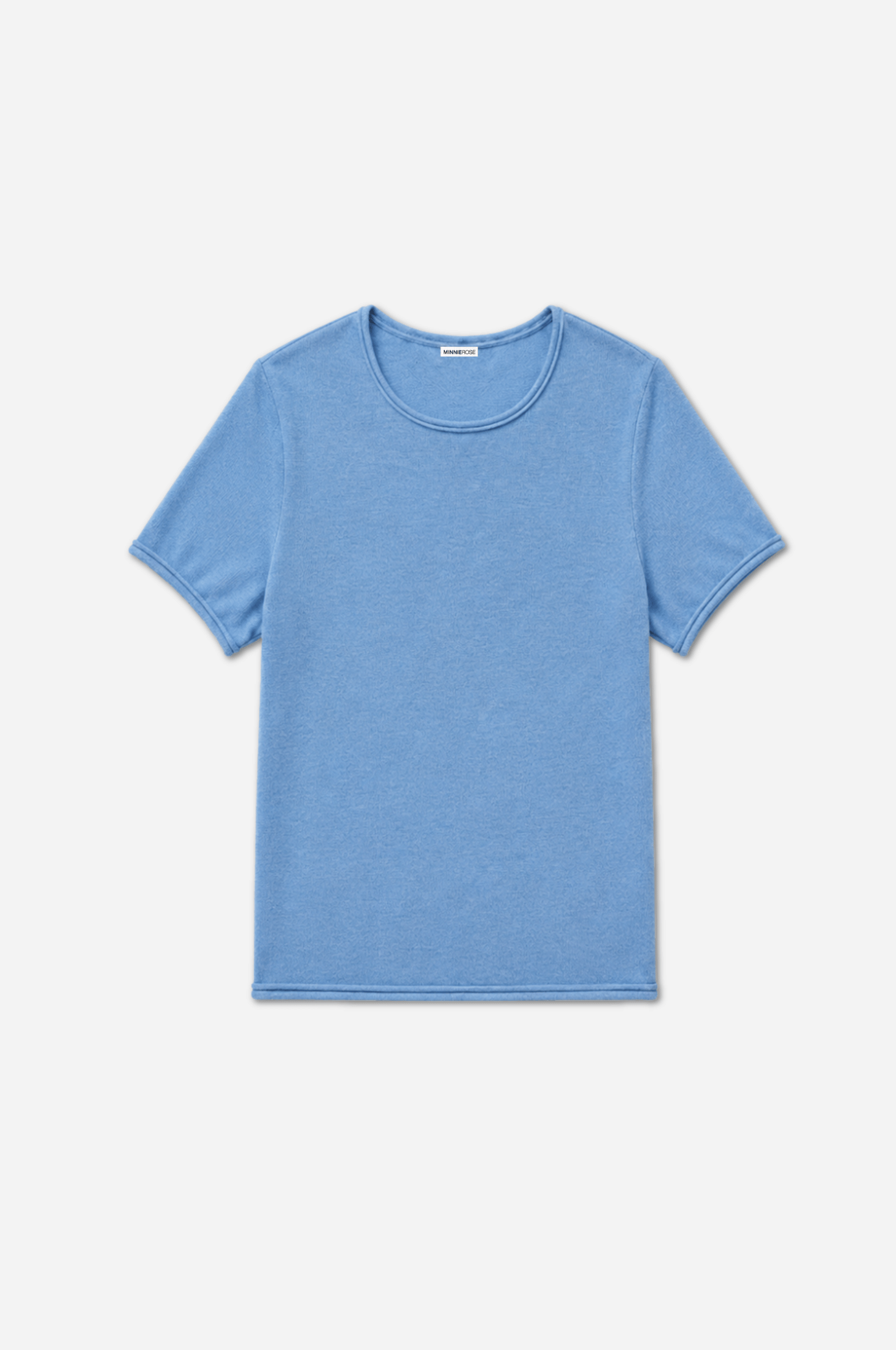 Image of Short Sleeve Crew Neck Tee with Rolled Edges