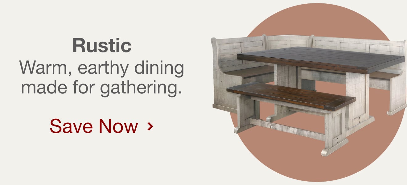 Save on Rustic Dining Furniture 