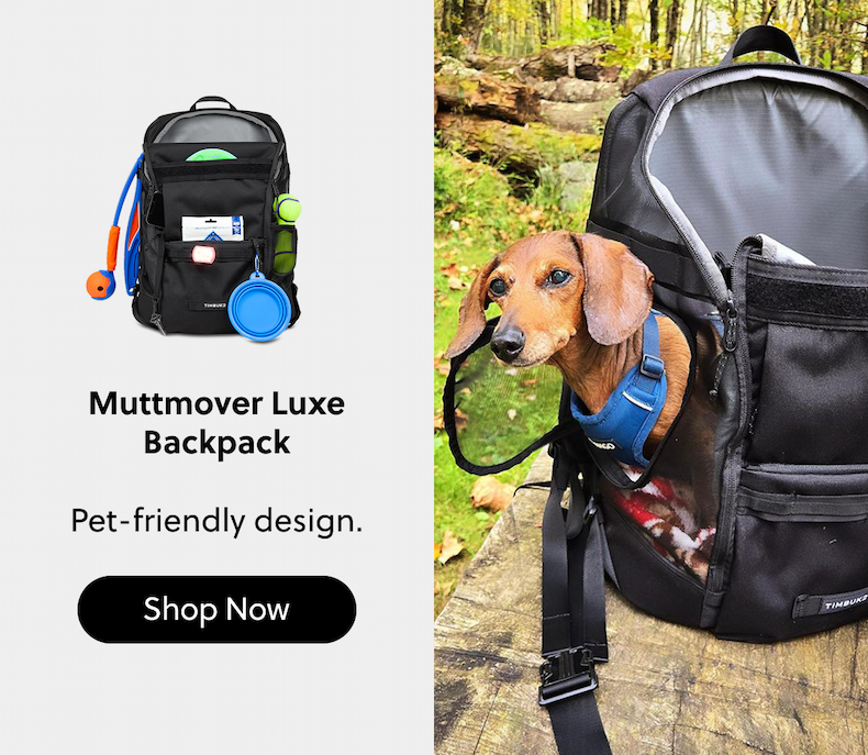 Muttmover Luxe Backpack  Pet-friendly design.