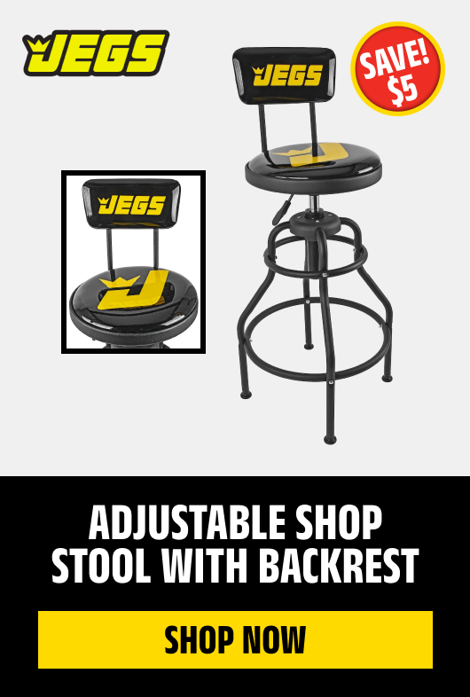 Adjustable Shop Stool with Backrest