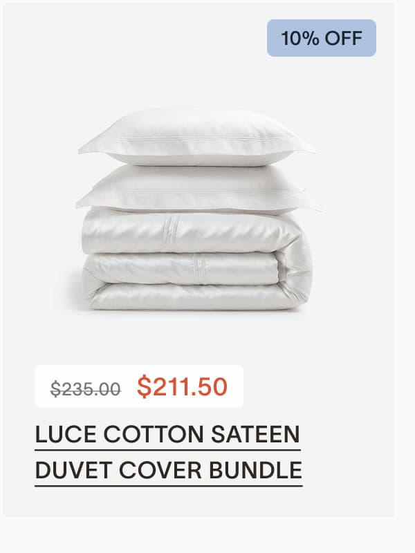 Luce Cotton Sateen Duvet Cover Bundle