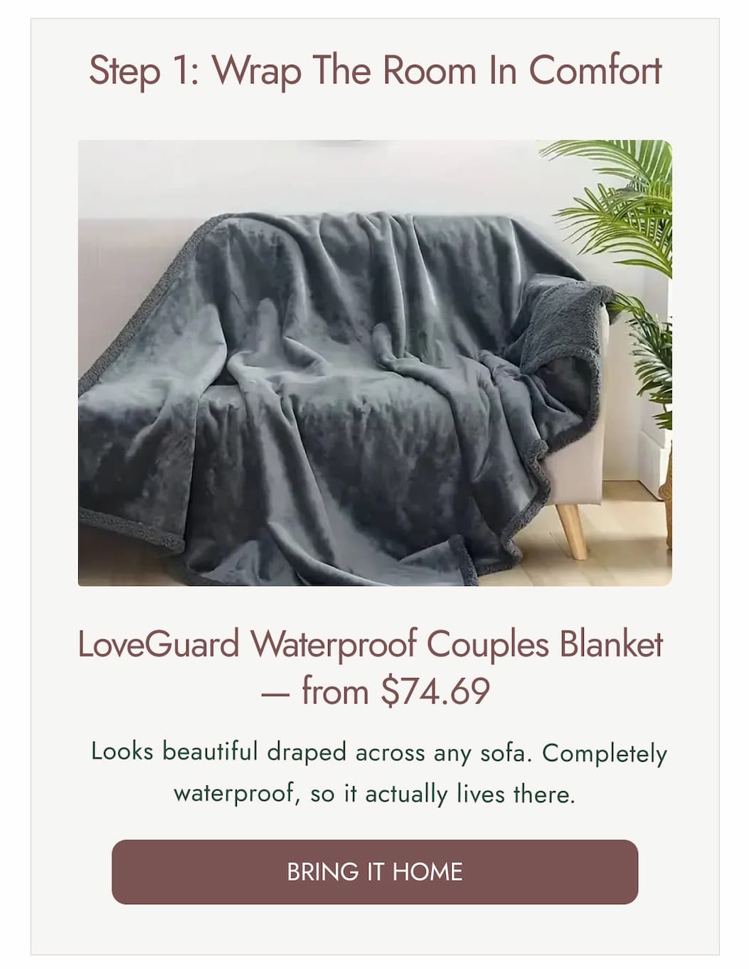 LoveGuard Waterproof Couples Blanket — from $74.69