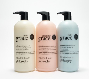 philosophy supersize grace icons fragrance trio 32oz shower gel