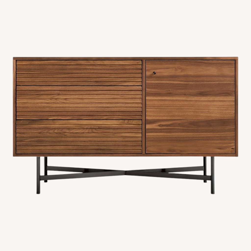 Image of Room & Board Adrian Walnut Storage Unit Sideboard