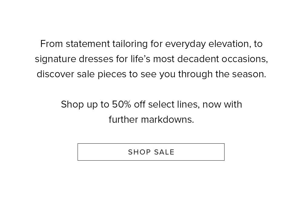 Sale: Further Markdowns