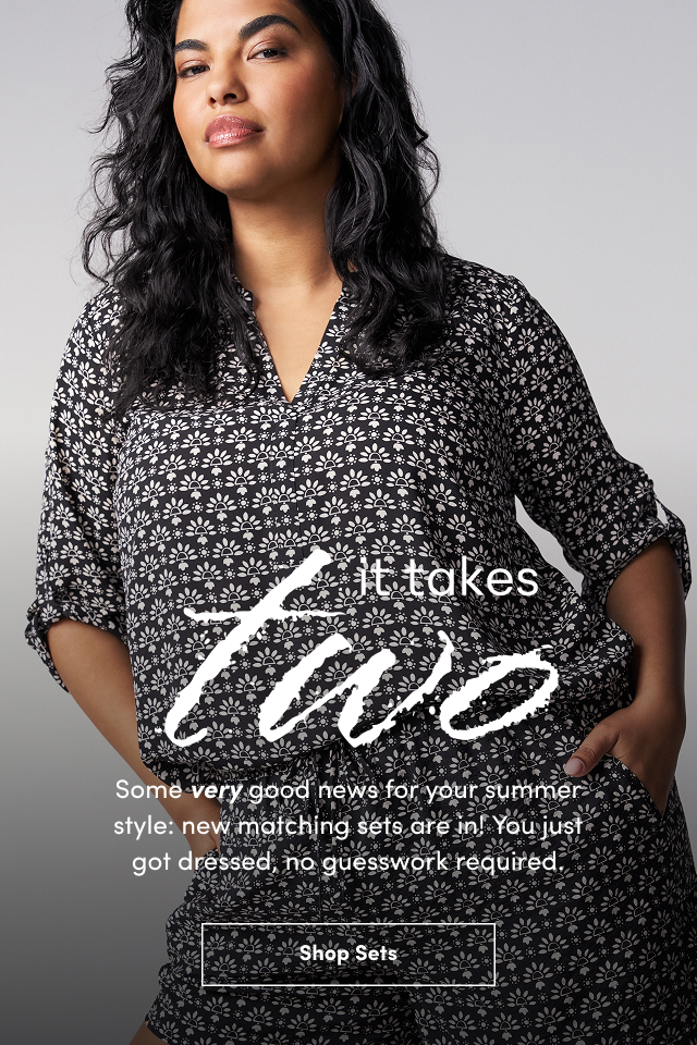 it takes two | some very good news for your summer style: new matching sets are in! | You just got dresses, no guesswork required. | Shop Sets >