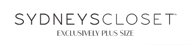 Sydney's Closet logo with the words "exclusively plus size" underneath