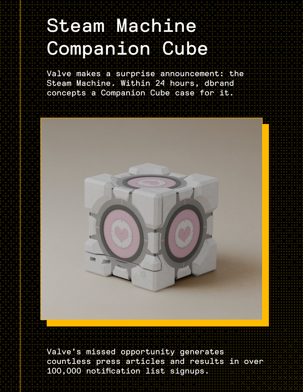 November: Steam Machine Companion Cube