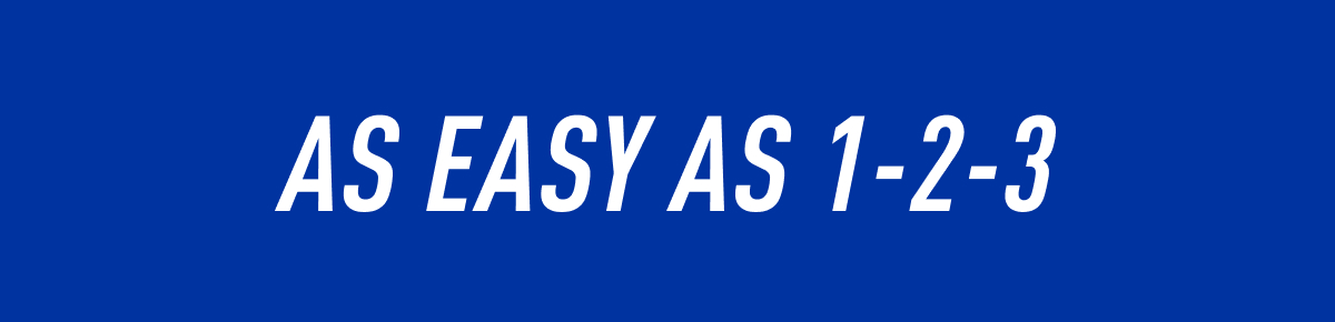 As easy as 1-2-3