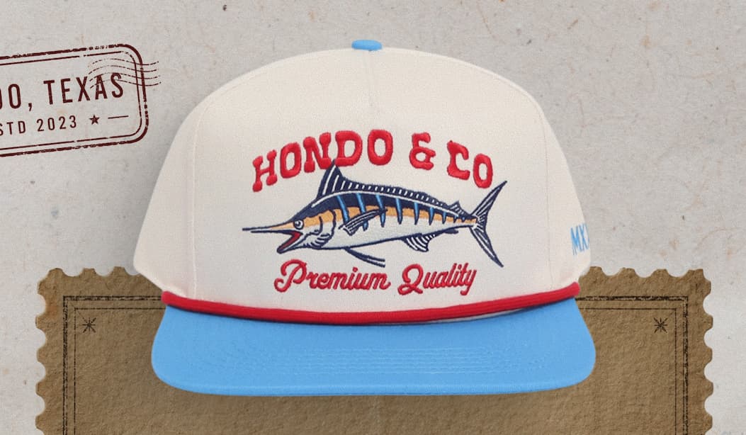 Marlin For the long summer days that blur together in the best way. Blue brim, red rope, sun on your back, nowhere to be. The days you'll be telling stories about years from now.