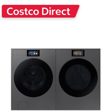 Samsung 5.3 cu. ft. Bespoke AI Front Load Ultra Capacity Washer and 7.6 cu. ft. Bespoke AI Ultra Capacity Front Load Dryer with AI Home