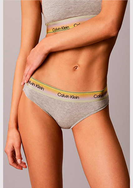 Bikini Calvin Klein Icon Cotton Modal Pride Mujer Gris