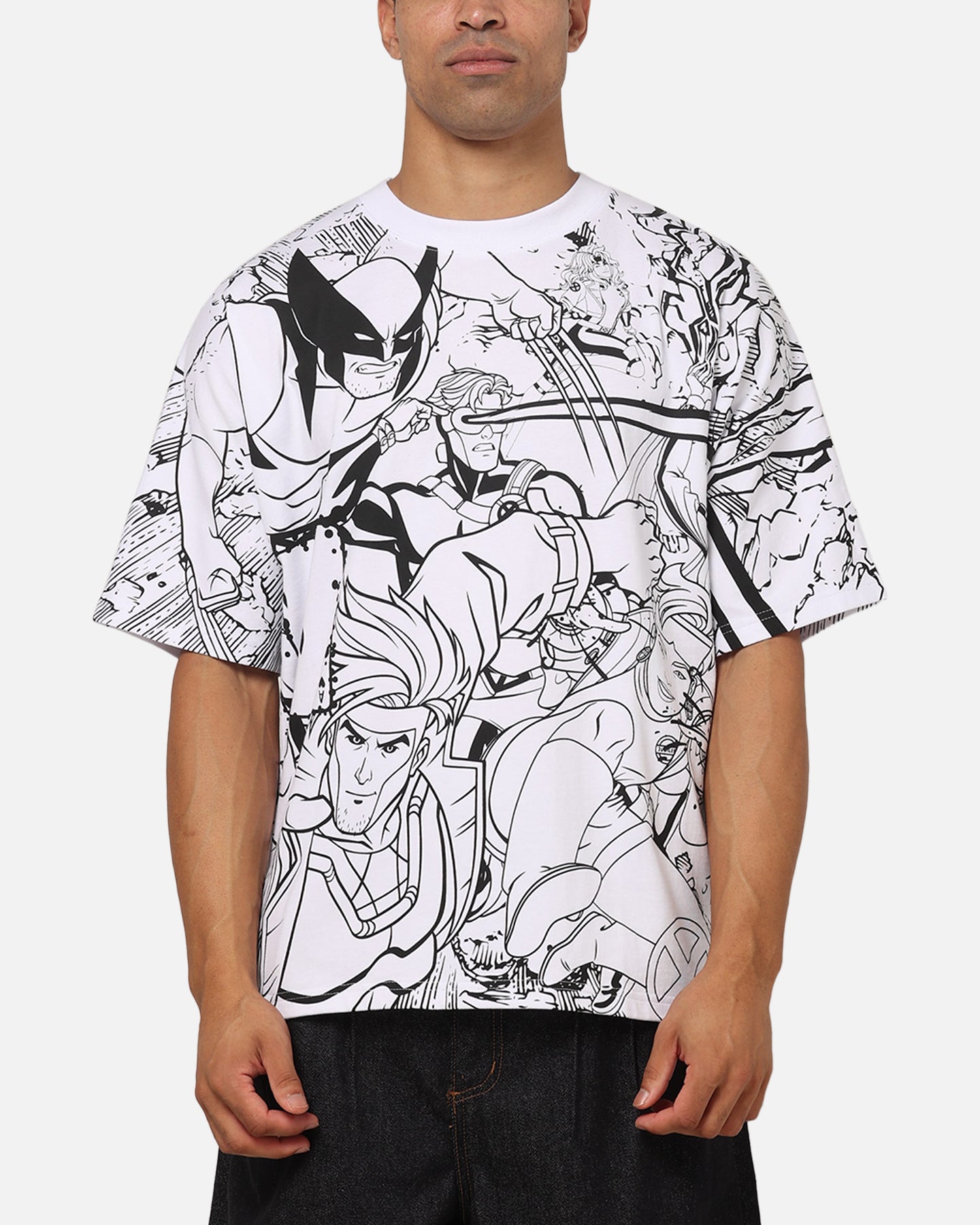 Image of 73Studio Marvel X-Men '97 All Over Print T-Shirt White