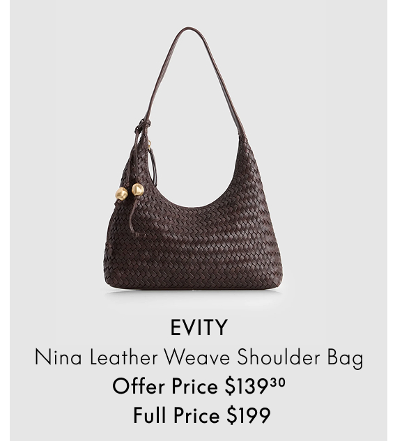 EVITY Nina Leather Weave Shoulder Bag