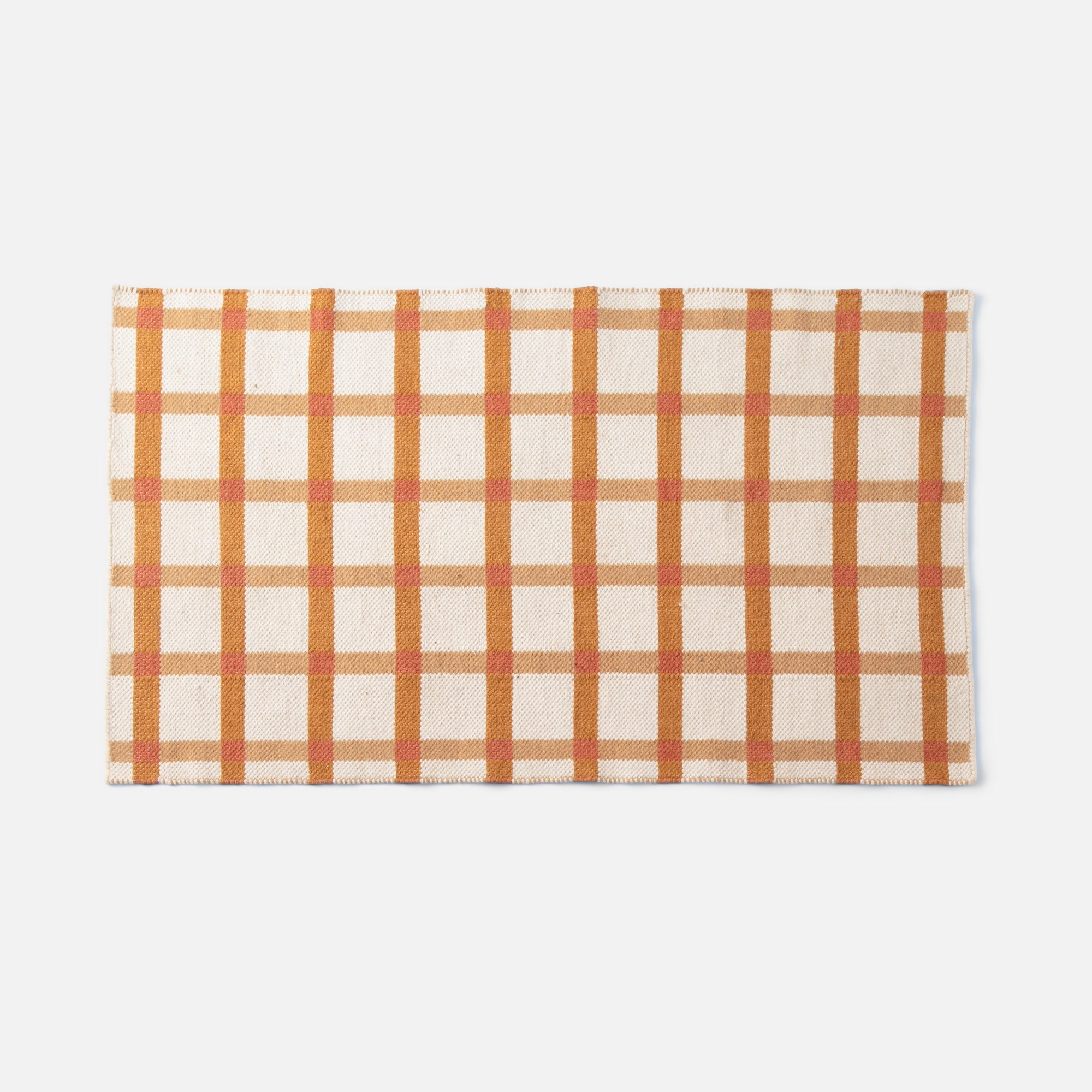 Image of Plaid Wool Reversible Rug