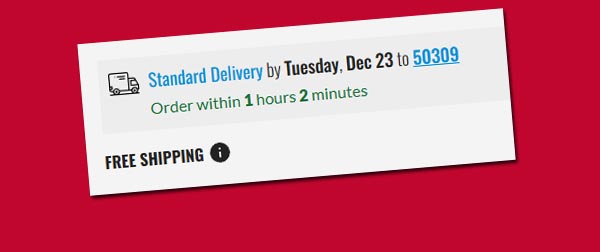 Shipping Calculator located on each item page