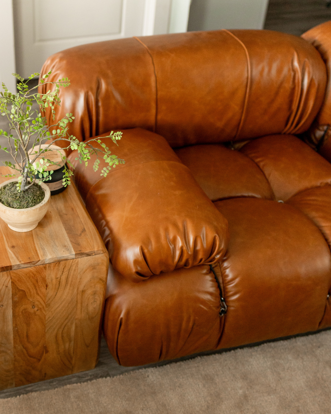 Mario Bellini Leather 3 Seater Sofa