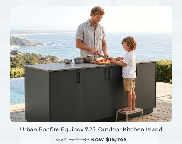 Urban Bonfire Equinox 7.25ft Outdoor Kitchen Island