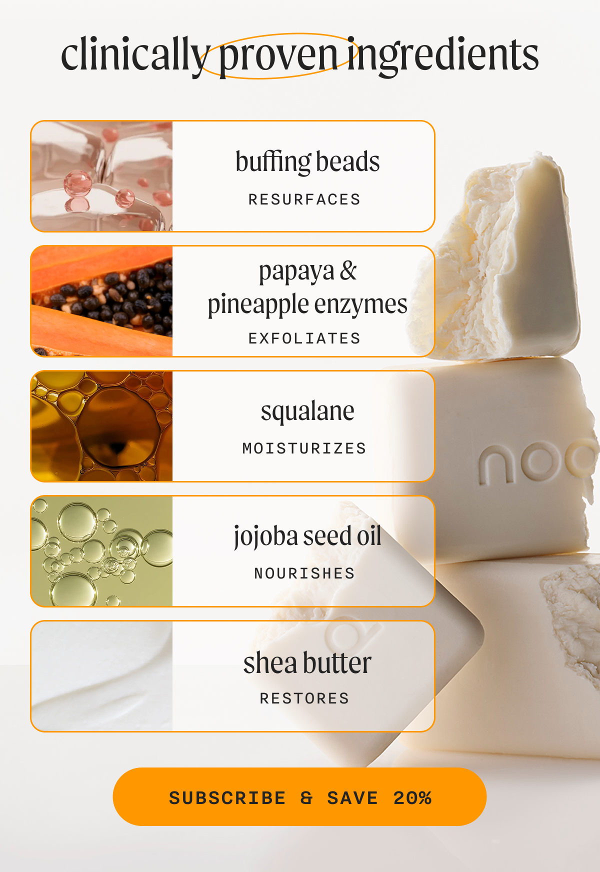 Clinically Proven Ingredients - SUBSCRIBE & SAVE 20%