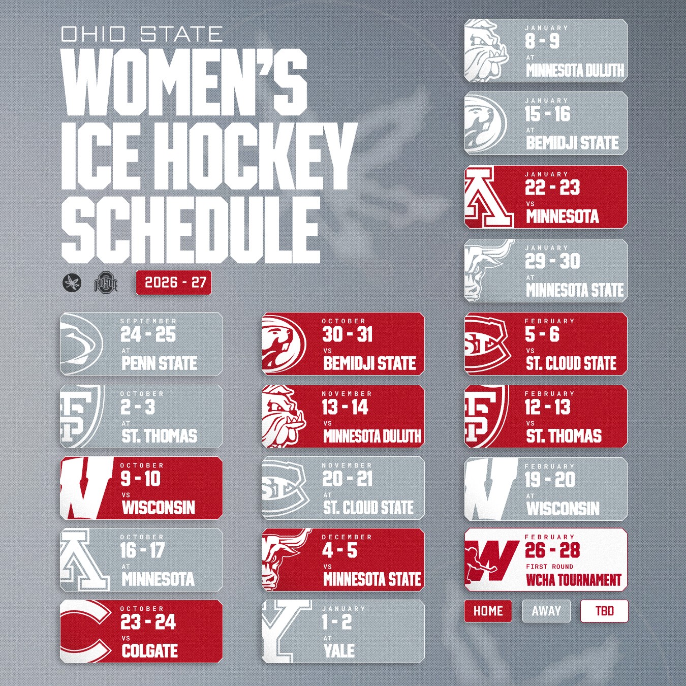 Ohio State Women's Hockey | 2026-27 Schedule