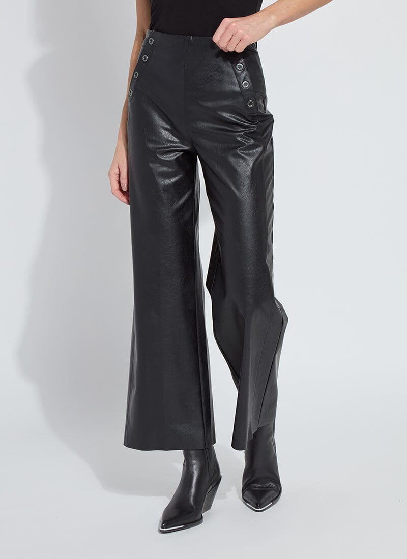 Image of Odalis Hi Waist Vegan Leather Wide Leg