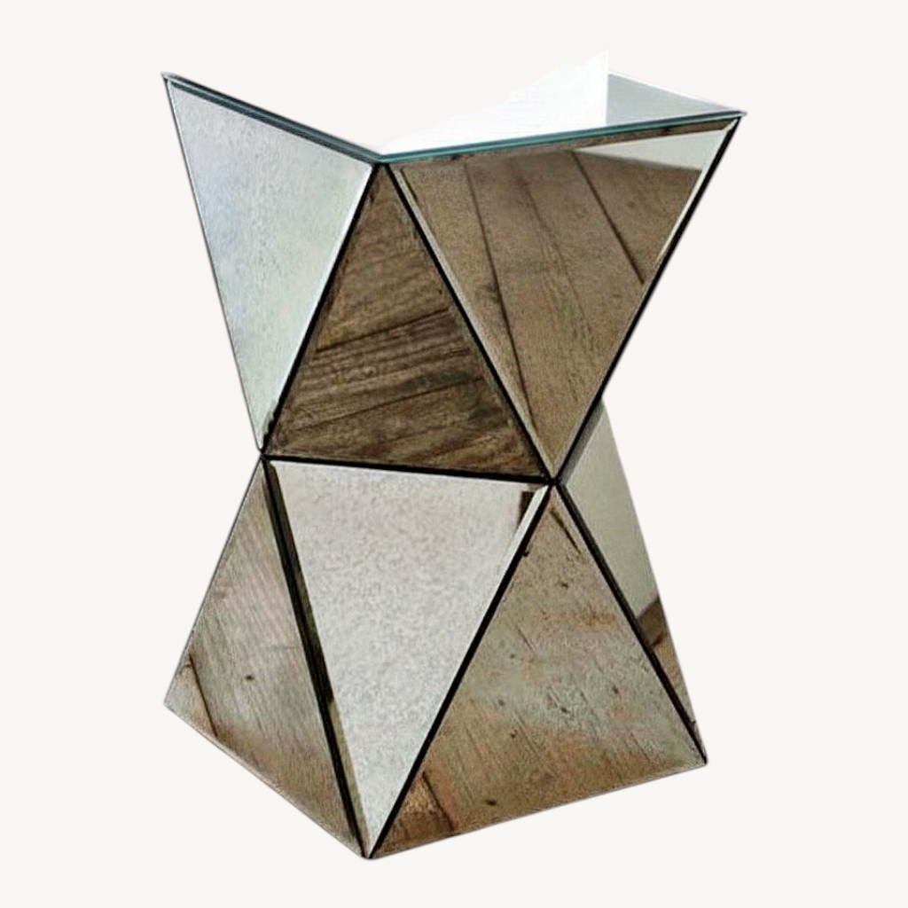 Image of West Elm Faceted Mirror Side Table