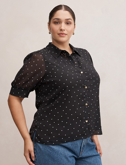 Faye Curve Short Sleeve Blouse