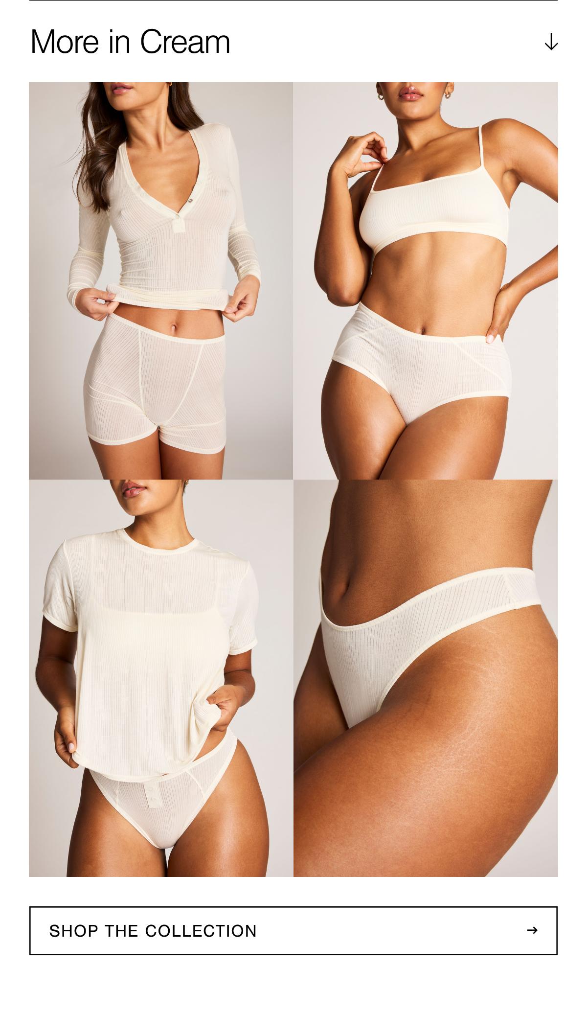 A grid of Whipped in Cream styles. Shop the full collection.