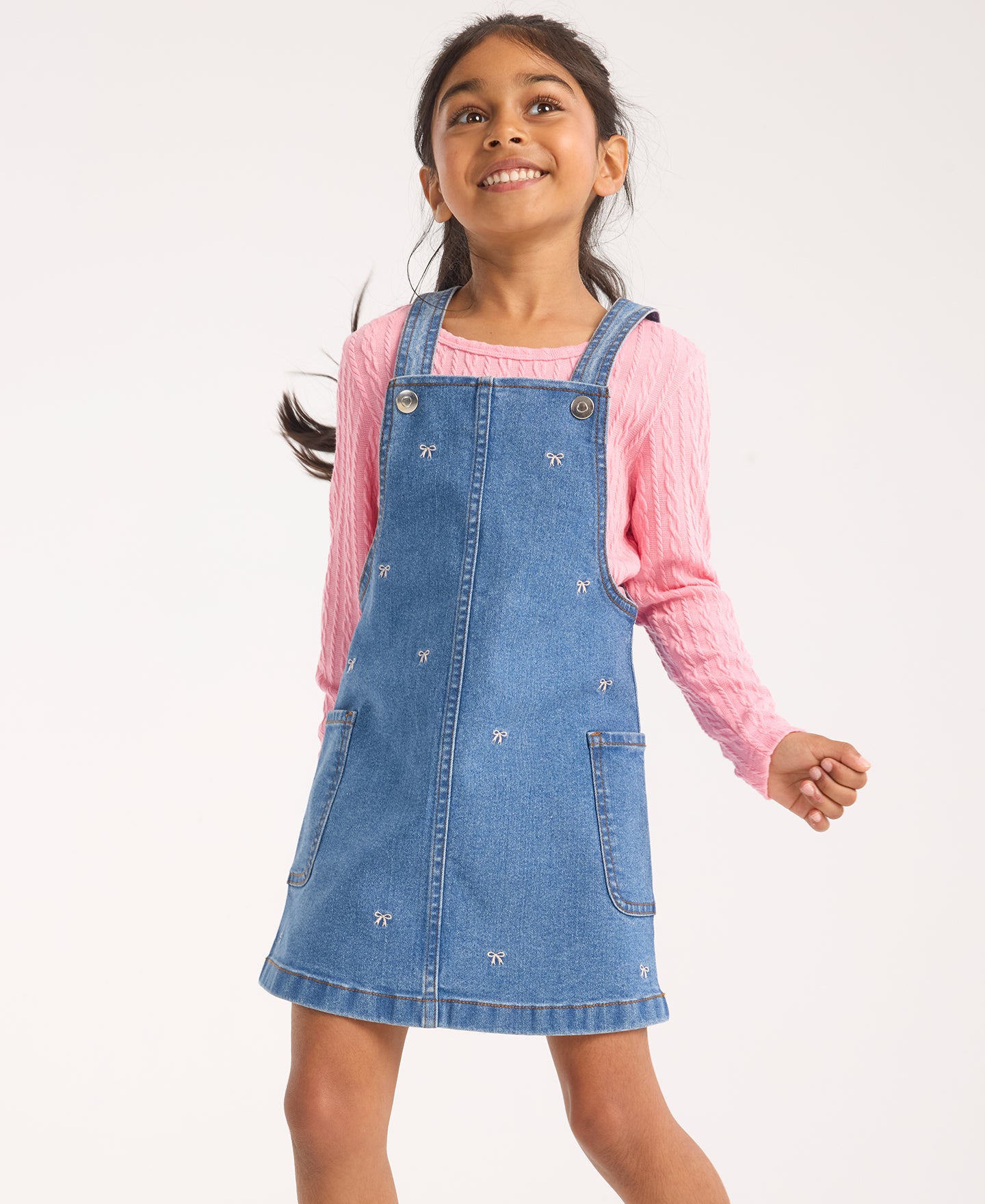 Little Kids' Embroidered Denim Skirtall
