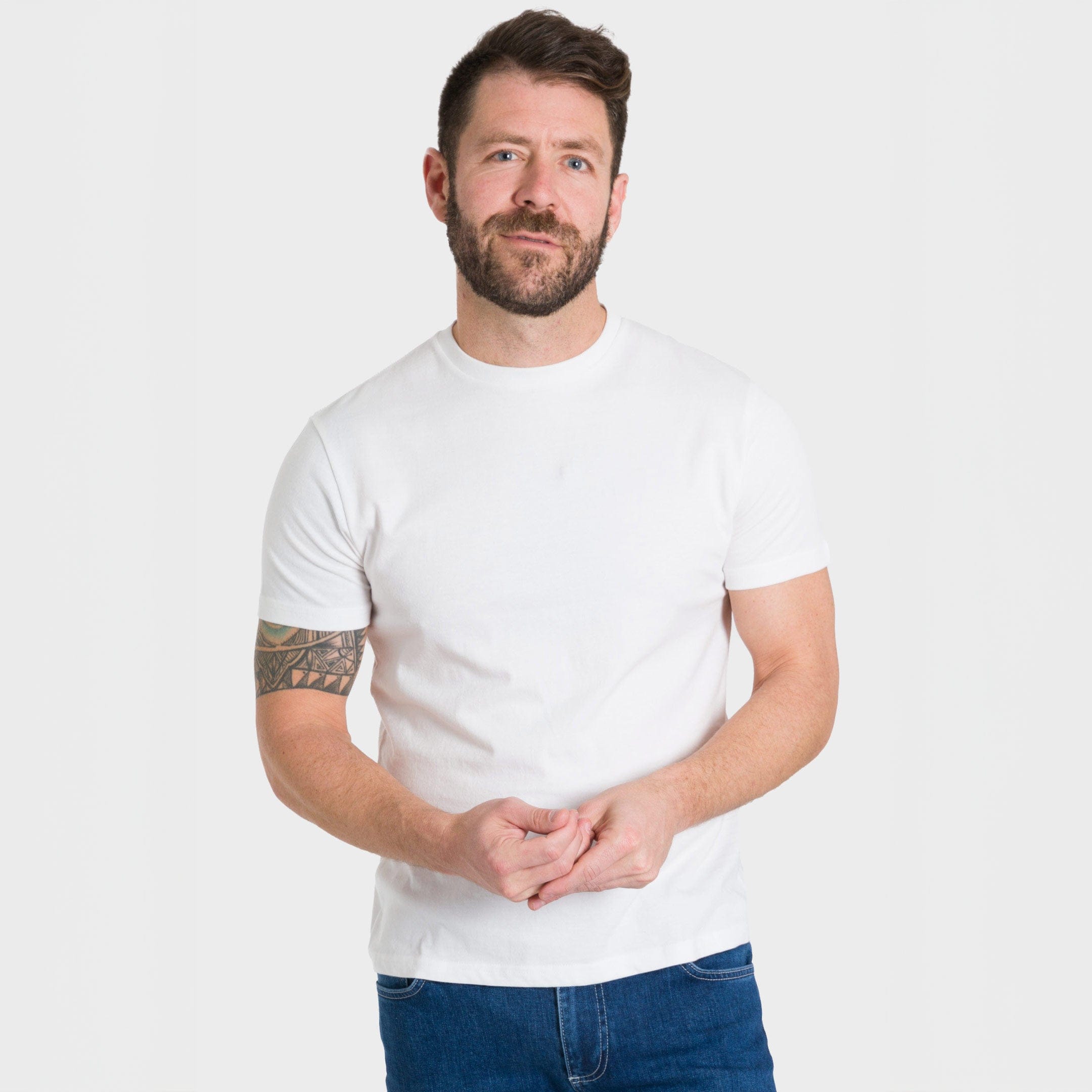Image of White Crew Neck Tee