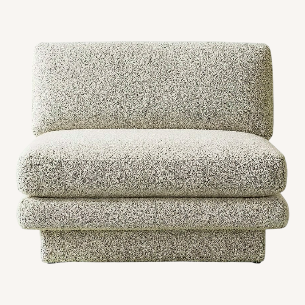 Image of CB2 Light Gray Fabric Armchair